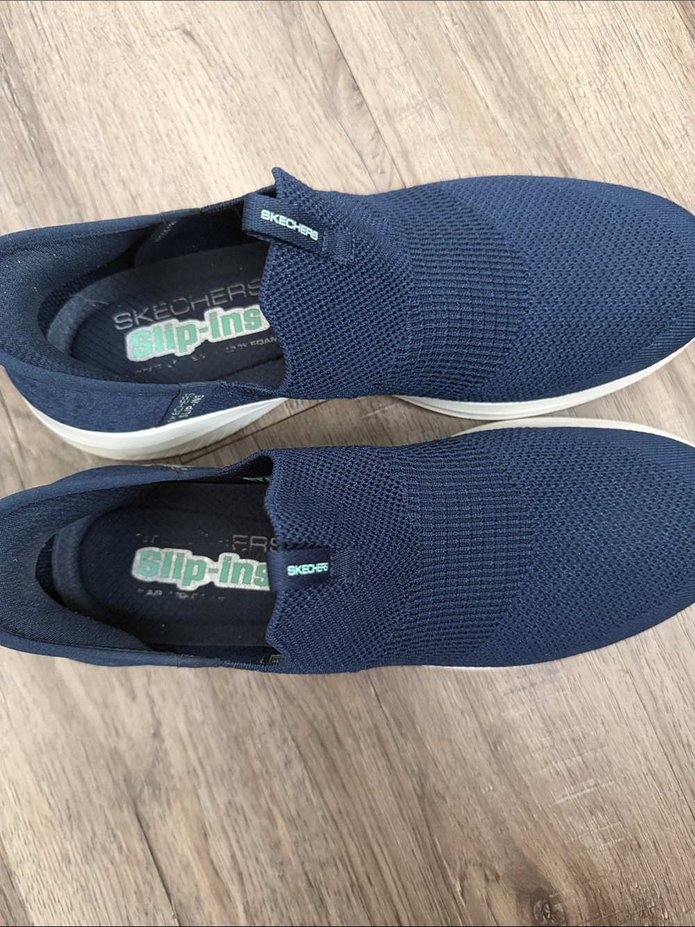 Skechers Navy Hands Free Knit Slip-ins Ultra Flex 3.0